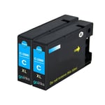 2 Cyan XL Printer Ink Cartridges for Canon MAXIFY MB2150, MB2350, MB2755
