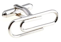 Paper Clip Boss Assistant Manager Pair Cufflinks In A Presentation Gift Box & Polishing Cloth