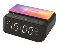 Alarm Clock Radio with USB & Wireless Charging - GV-WC06-BK
