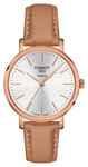 Tissot T1432103601100 Women's Everytime | Silver Dial | Tan Watch