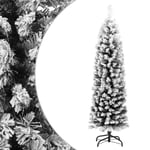 vidaXL Smal plastgran med snö grön 150 cm PVC Grön