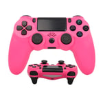 QLOVE Wireless Controller for PS4, Controllers Gamepad Joystick Gamepad, Controller with Six-axis Dual Vibration Shock and Audio, for PlayStation 4/PS4 Slim/Pro/PS3,pink