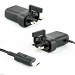 Nokia UK Mains Charger & Micro USB For Nokia 800c 2720 V Flip 4.2 3.2 C1 Plus N8