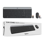 Logitech MK470 Combo Clavier et Souris sans Fil pour Windows, 2,4 GHz avec Récepteur USB Unifying + Logitech Brio 300 Webcam Streaming Full HD avec confidentialité, Micro à réduction de Bruit