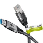 Goobay USB-A 3.0 till RJ45 Ethernet kabel - 10m