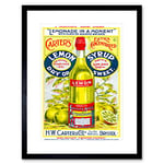 Wee Blue Coo Ad Drink Concentrate Lemon Syrup Carters Bottle Bristol UK Art Framed Wall Art Print