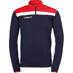uhlsport Offense 23 1/4 Zip Top Vêtements de Football Homme, Bleu Marine/Rouge/Blanc, XL