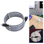 Data Cable Magic Rope Fast Magnetic Charging 2A Mobile Phone Magic Cable Self Winding Usb Charging Cable, 360 Degree 3 In 1 Magnetic Absorption Data Charger Cable