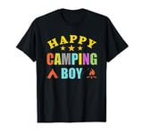 Kids Boy Campfire Tent Camper Happy Camping T-Shirt