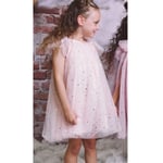 DOLLY BY LE PETIT TOM stars & moon Tulle fairy dress – ballet pink - small 4-6 år