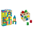 Melissa & Doug Wood Blocks | Developmental Toy | Blocks & Building | 3+ | Gift for Boy or Girl & Shape Sorting Cube | Developmental Toy | Motor Skills | 2+ | Gift for Boy or Girl