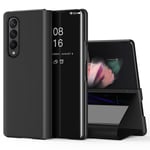 Samsung Galaxy Z Fold4 5G View Window PU Leather Fodral - Svart