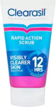 Clearasil Rapid Action Exfoliating Scrub, For Acne Prone Skin, Unclog Pores, Re
