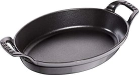 STAUB 40509-562-0 Oval Roasting Dish, 24 cm, Graphite Grey