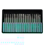 20 st 3mm Skaft Diamanter Slipning Skärhuvud Borr Bits Dremel Rotations Snidning Polering Verktyg Set (FMY)