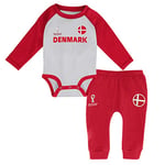 Official FIFA World Cup 2022 Long Sleeve Baby Grow & Pants Set, Baby's, Denmark, 18 Months