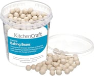 KitchenCraft Ceramic Baking Beans for Blind Baking Pastry, Washable and Reusable, Heatproof Ceramic, 500g