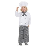Pretend to Bee Déguisement de Chef/Boulanger pour Enfants, Noir et Blanc, 3-5 Ans
