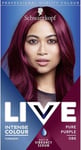 Schwarzkopf LIVE Intense Colour Permanent Hair Dye, Pure Purple 086, Natural, 2
