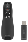Wireless Presenter Laser Pointer plug&play 15m range black