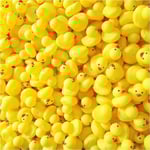 50 st Rubber Ducky badleksaker för barn nypa den lilla gula ankan