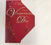 I Love you Happy Valentine's Day Sentimental Verse Roses & Heart Greetings card