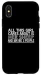 Coque pour iPhone X/XS Mouton amusant - This Girl Cares About Is Her Sheep