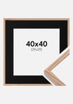 Ram E-Line Ek 40x40 cm - Passepartout Svart 30x30 cm