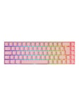 Deltaco GAMING PK95R Wireless Keyboard (DE) - Tastatur - Tysk - Pink