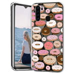 ZhuoFan Case for Blackview A80 Pro Clear Slim, Phone Case Cover Silicone TPU Transparent with Design Shockproof Soft TPU Back Bumper Protective for Blackview A80 Pro 6.49", Donuts