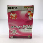 Maxell Rewritable Single Sided DVD Discs 3 Pack 1-4X Speed 120 Minutes Each Disc