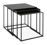 Habitat Loft Living Nest of 3 Tables - Black