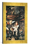 Kunst für Alle 'Encadré Image de Hieronymus Bosch Ailes Bosch, Jardin de la lüste, Droite, d'art en qualité Photos Fait Main de Cadre, 30 x 40 cm, Or Raya