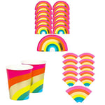 Talking Tables Rainbow Paper Plates, Cups, Napkins | Rainbow Themed Party Tableware Decorations for Kids or Adults Birthdays - ideal for Pride Parties, Baby Shower, Garden, Picnic BBQ