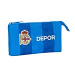 Tredobbelt bæretaske R. C. Deportivo de La Coruña Blå 22 x 12 x 3 cm