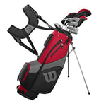 Wilson Golf Profile SGI Men's Complete Golf Set with Bag,Red / Black