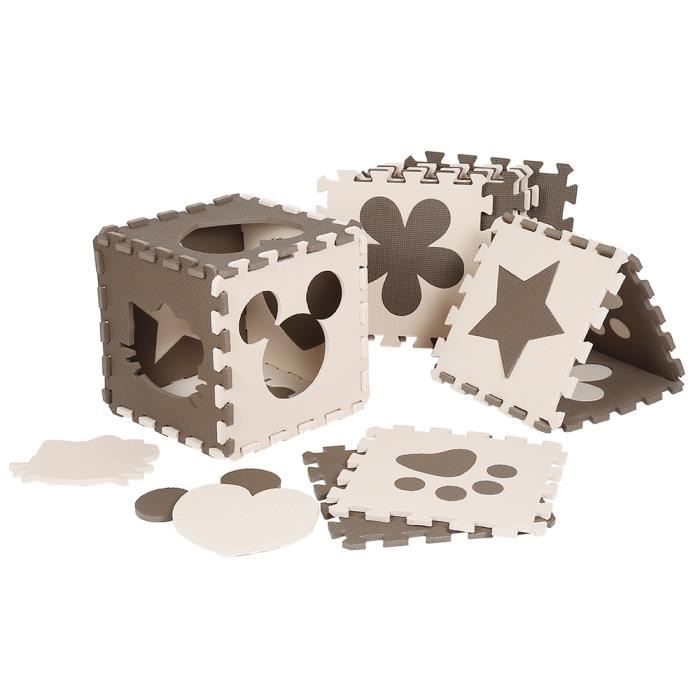 Tapis Puzzle Mousse 25 Pièces – 9 Tapis + 12 Clôtures + 4 Portes – Épais 1 Cm – Non Toxique – Éducatif Animaux – Dès 1 An