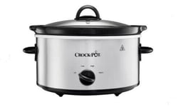 Crockpot 5.6L Slow Cooker Removable Stoneware Pot Can Be Taken - Stainless Steel