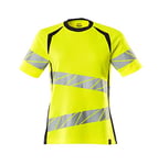 Mascot 19092-771-17010 Accelerate Safe Premium Women's Fit Two-Tone Round Neck T-Shirt, Hi-Vis Yellow/Black Blue, 4XL ONE Size