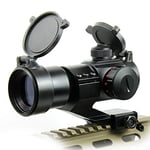 JSX Red Green Dot Sight with L Shaped Mount Airsoft Riflescope Shooting Hunting Rifle Gun 20MM Rail Rifle