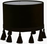 Roma Lampskärm Cylinder med Fransar Ø30cm Svart