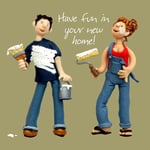 New Home Card - Fun In New Home Decorating - Funny One Lump Or Two Quality NEW