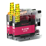 2 Magenta Ink Cartridges to use with Brother DCP-J4120DW MFC-J4625DW MFC-J5625DW