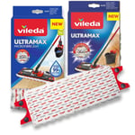 2x Vileda Ultramax Mop Replacement Pad 2-Pack Refill Microfibre Microactive Head