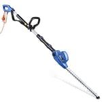 Hyundai 550W 450mm Long Reach Corded Electric Pole Hedge Trimmer Pruner, 2.52m Reach, Lightweight At Just 4.84kg, 10m Power Cord, 3 Year Warranty