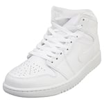 Nike Air Jordan 1 Mid Mens White Fashion Trainers - 7.5 UK