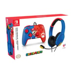PDP Nintendo Switch Mario headset & controller pakke