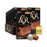 L'OR Espresso Caramel Flavour Coffee Pods X10 (Pack of 10, Total 100 Capsules) (100, Caramel)