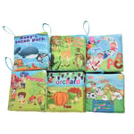1 Pcs Fabric Books Learning&education Baby Toys Educational Clot Farm Animals