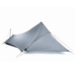 Ultralight Camping Tent 20D Nylon Both Sides Silicon shelter tarp 1 Person 3 Season Rain Fly Tent Tarp fishing tent tents blackout tent camping tent (Color : Gray)